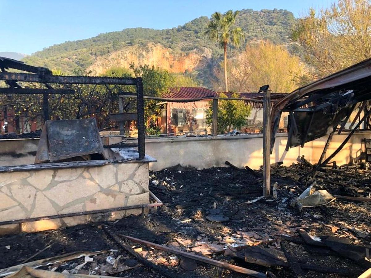 Dalyan\'da pansiyonda yangın
