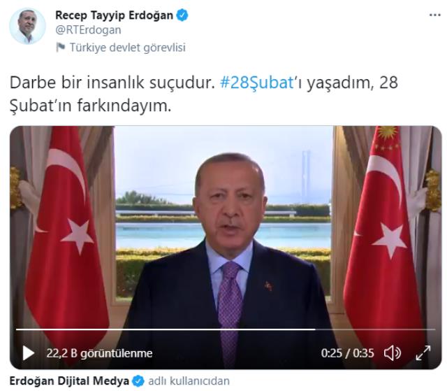 Son Dakika Cumhurbaşkanı Erdoğan: 28 Şubat'ı yaşadım, okuduğum şiir nedeniyle siyasi hayatım bitirilmek istendi - Son Dakika