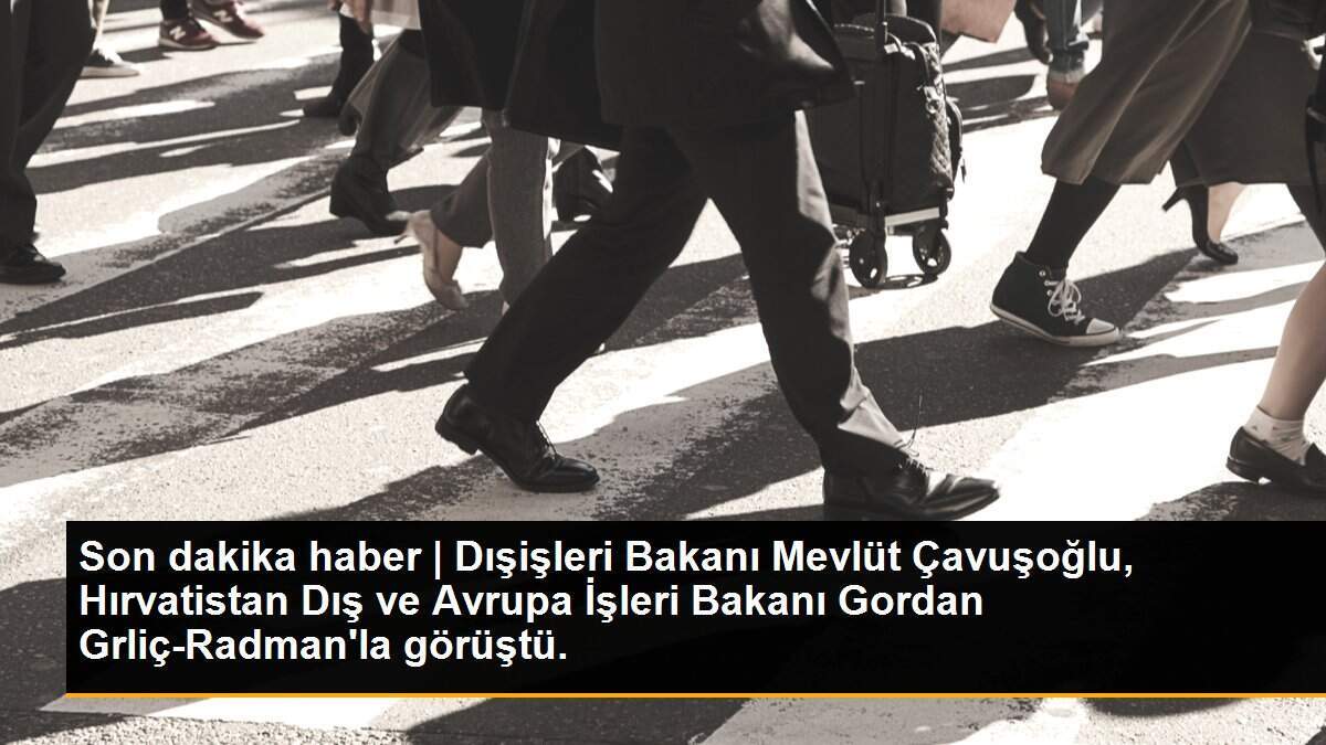 Son dakika haber: Dışişleri Bakanı Çavuşoğlu, Hırvat mevkidaşı Radman\'la görüştü