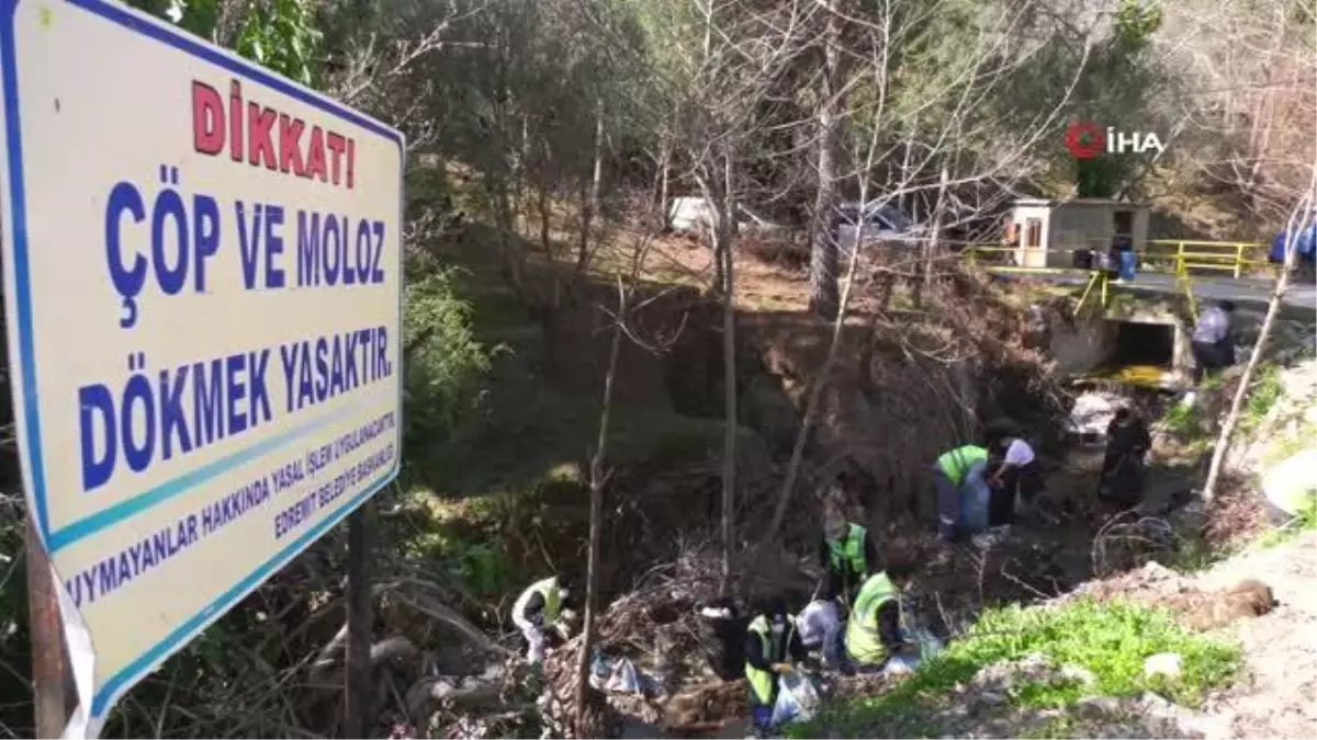 Kazdağları\'nın eteklerindeki dereleri temizlediler