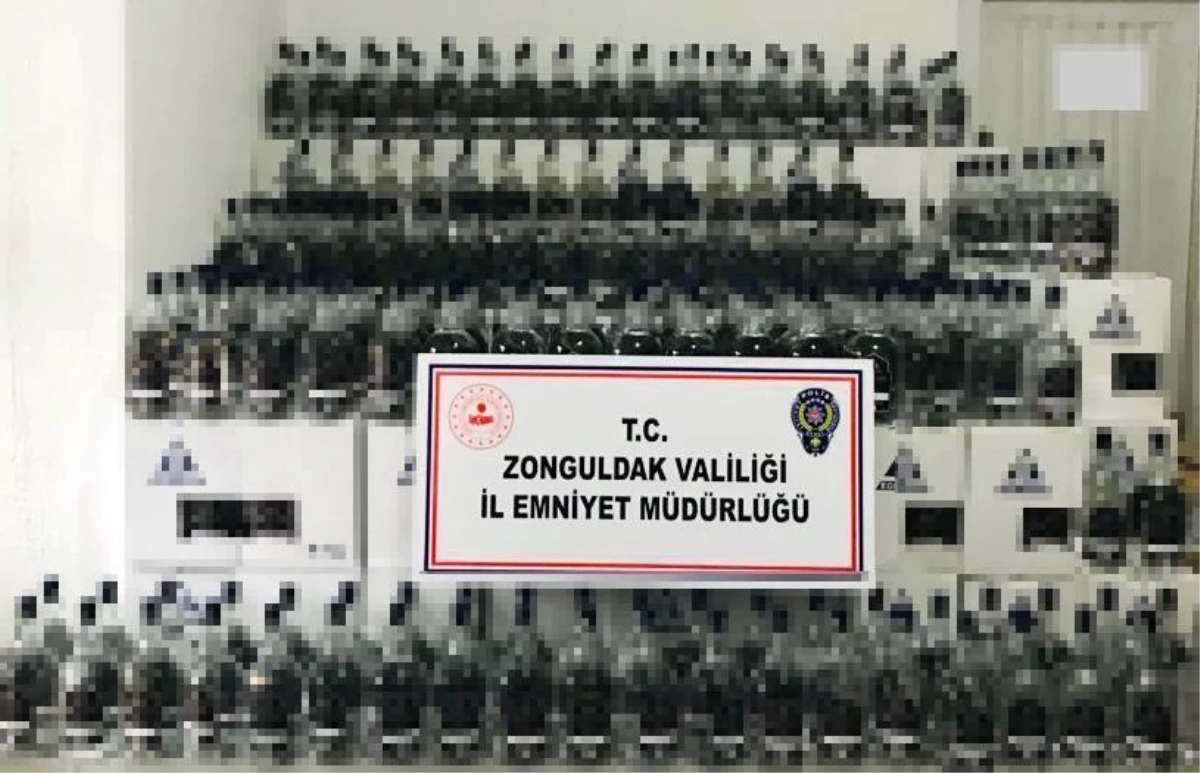Zonguldak\'ta bir iş yerinin deposunda 1150 litre etil alkol ele geçirildi