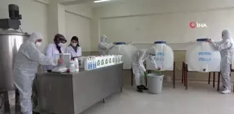 Erciş'teki öğrenciler 110 ton dezenfektan üreterek 2 milyon ciro yaptı