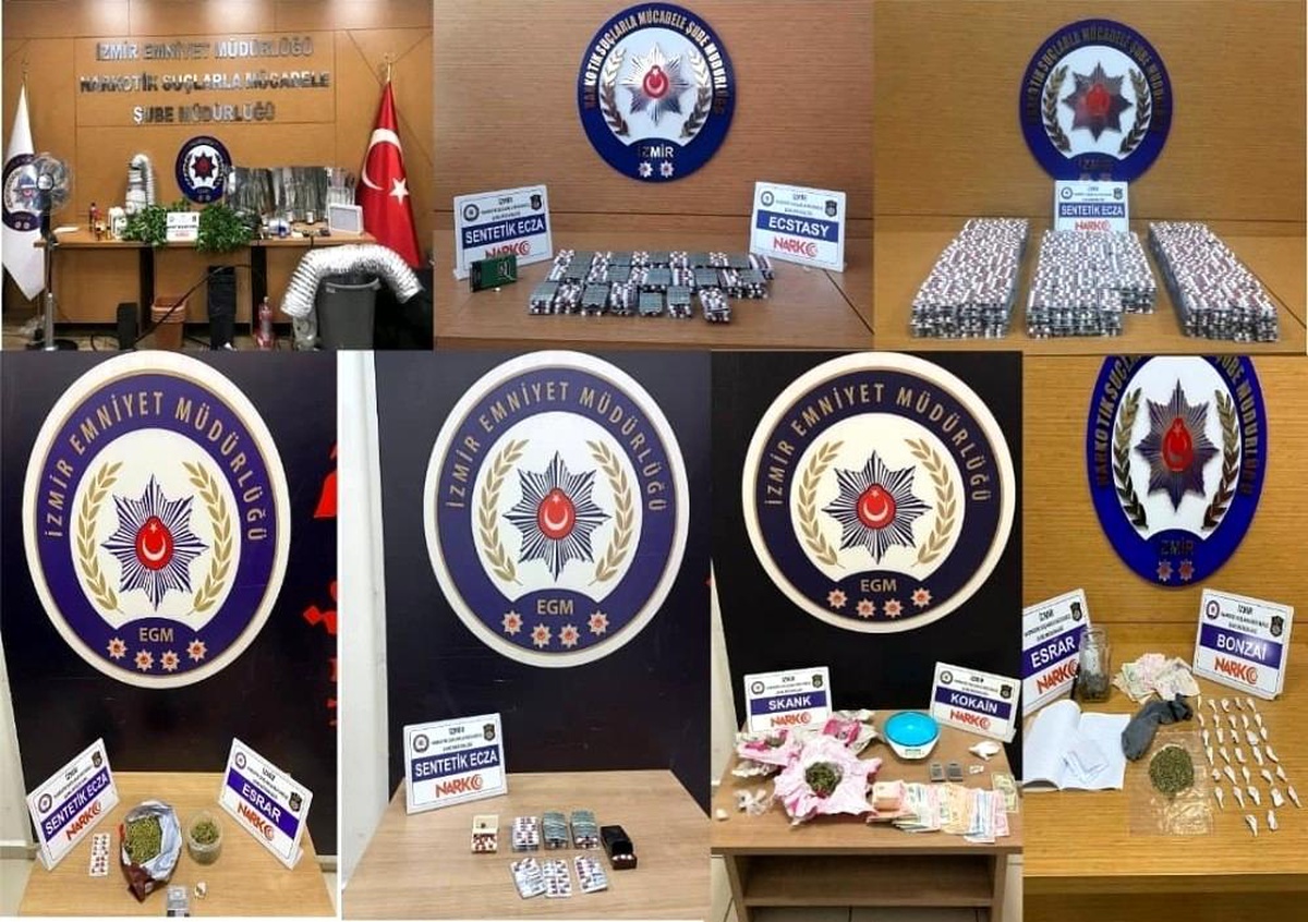 İzmir\'de uyuşturucu operasyonlarında 15 tutuklama
