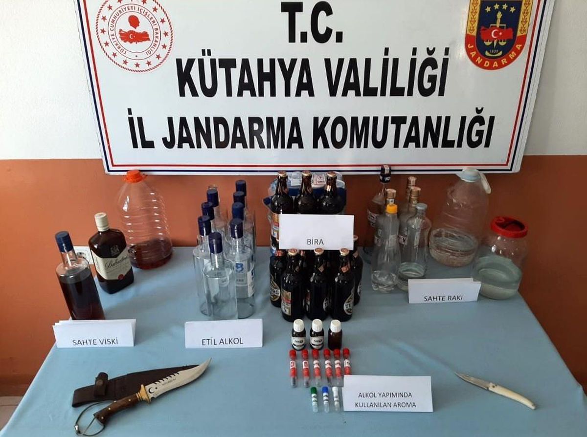 Tavşanlı\'da sahte içki operasyonu