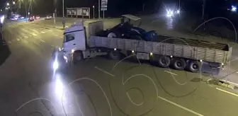 Tırla otomobilin çarpışması KGYS'ye yansıdı