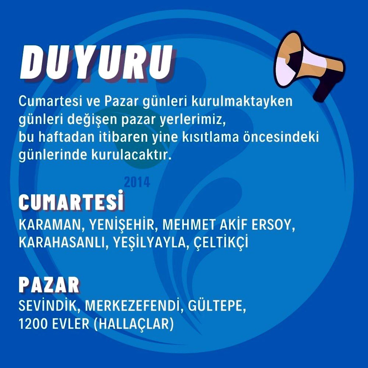 Merkezefendi\'de pazar yerleri eski günlerinde kurulacak