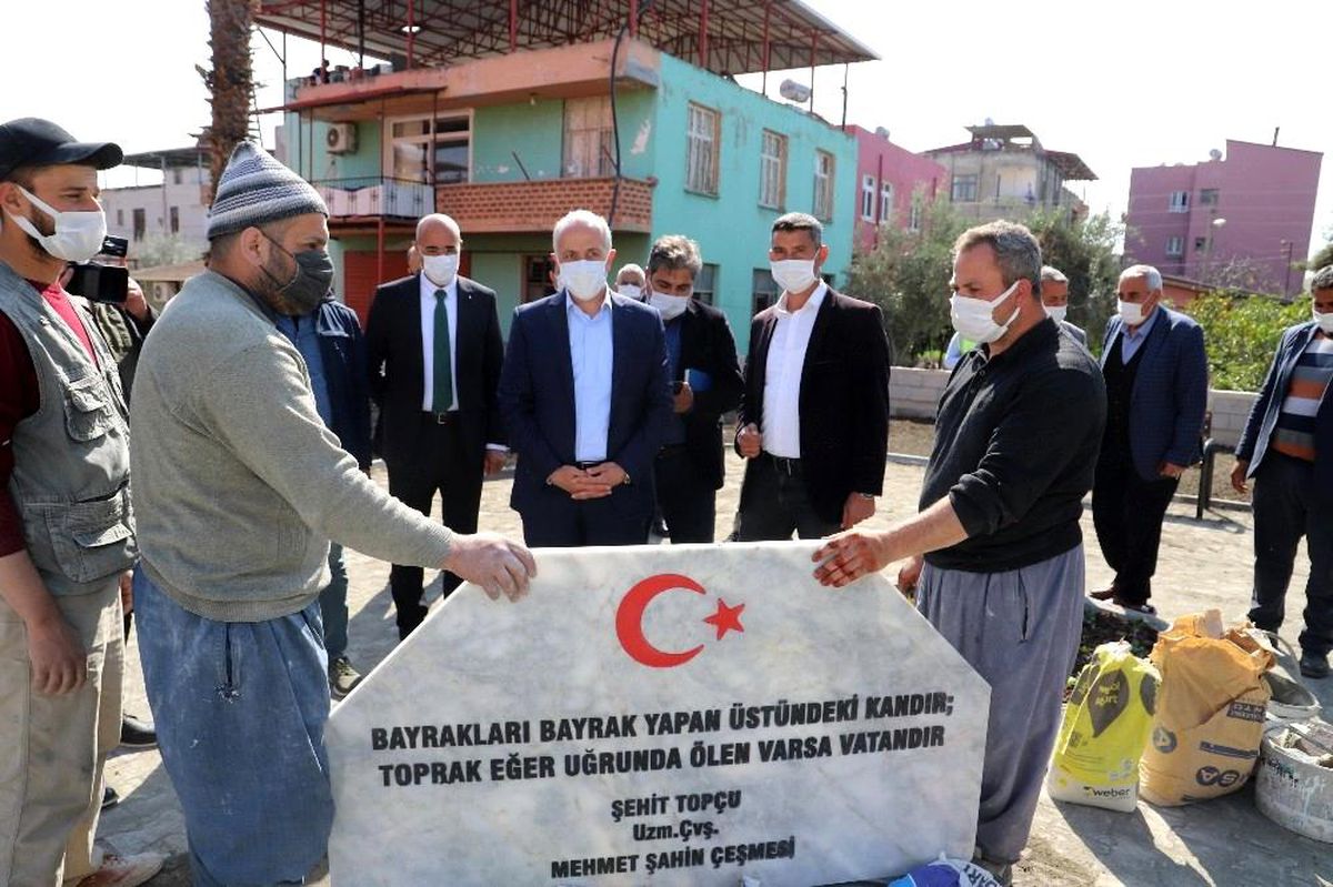 Mersin\'de şehidin adını taşıyan kaide yenilendi