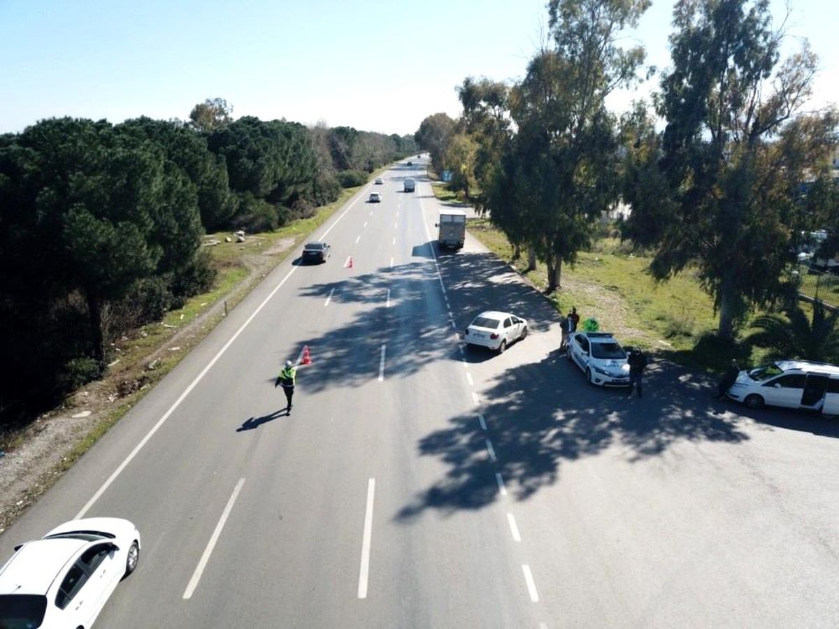 Antalya\'da helikopter ve drone ile denetim