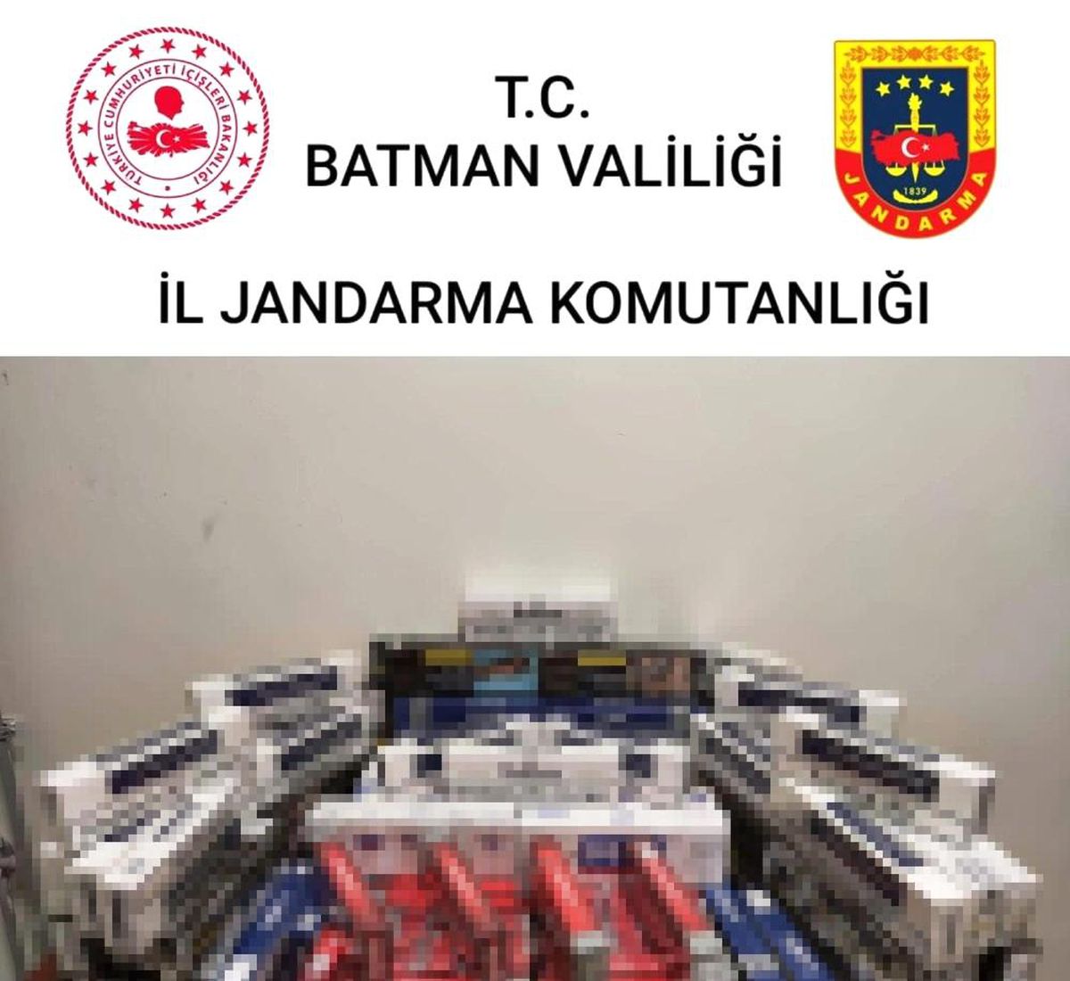 Batman\'da 4 bin 500 paket kaçak sigara ele geçirildi