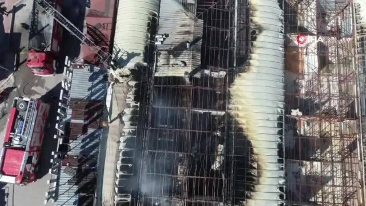 Boşaltılan festival çarşısında korkutan yangın