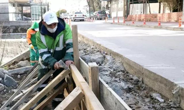 Çankaya Belediyesi'nden istinat duvarı çalışması