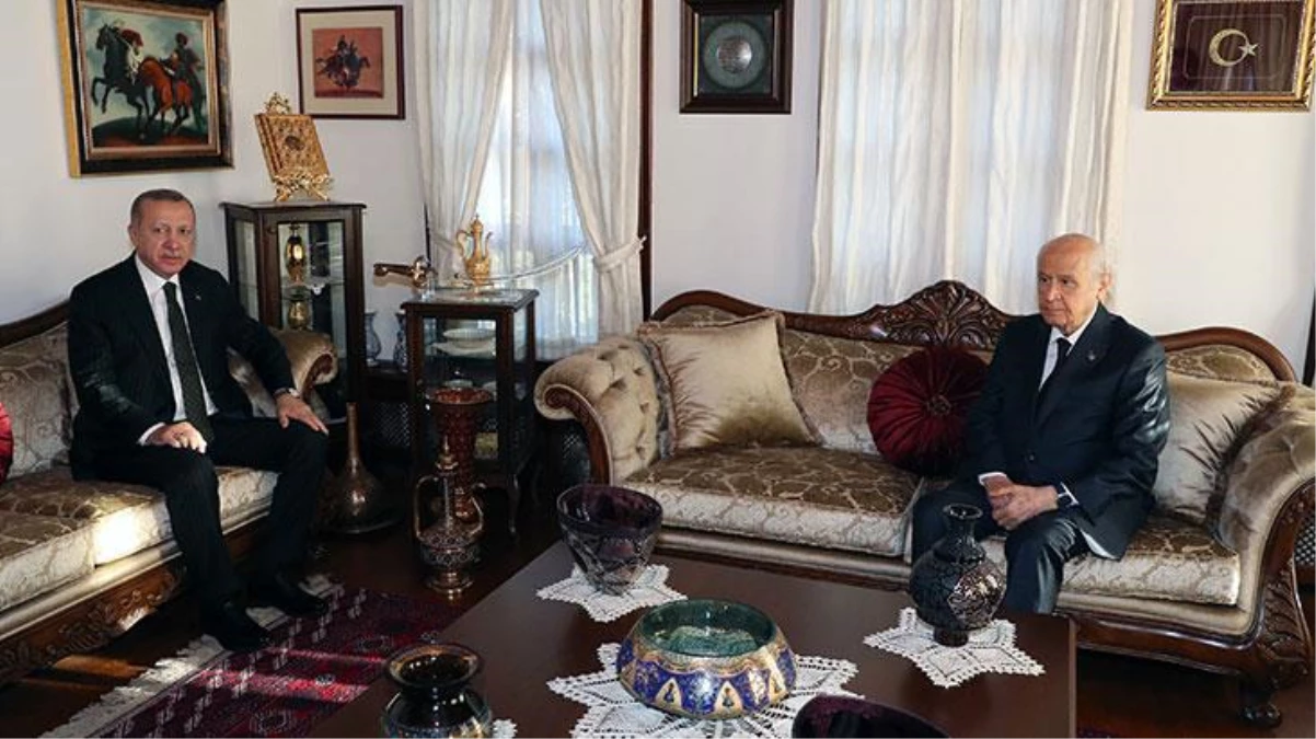 Cumhurbaşkanı Erdoğan, MHP lideri Bahçeli\'yi evinde ziyaret etti