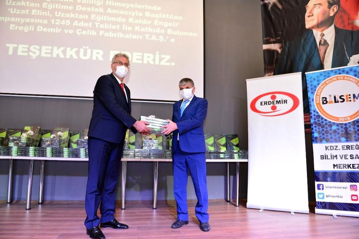 Erdemir\'den tablet bağışı