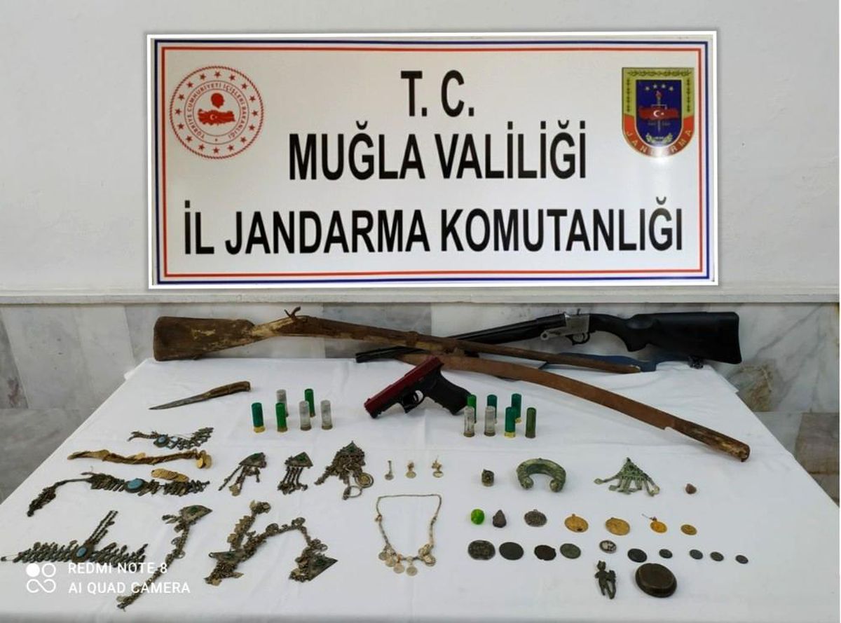 Muğla\'da tarihi eser operasyonunda bir şüpheli gözaltına alındı