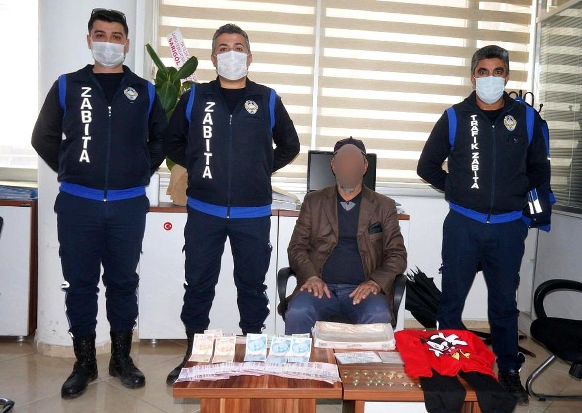 Sarıgöl\'de dilencinin üzerinden 14 bin lira çıktı