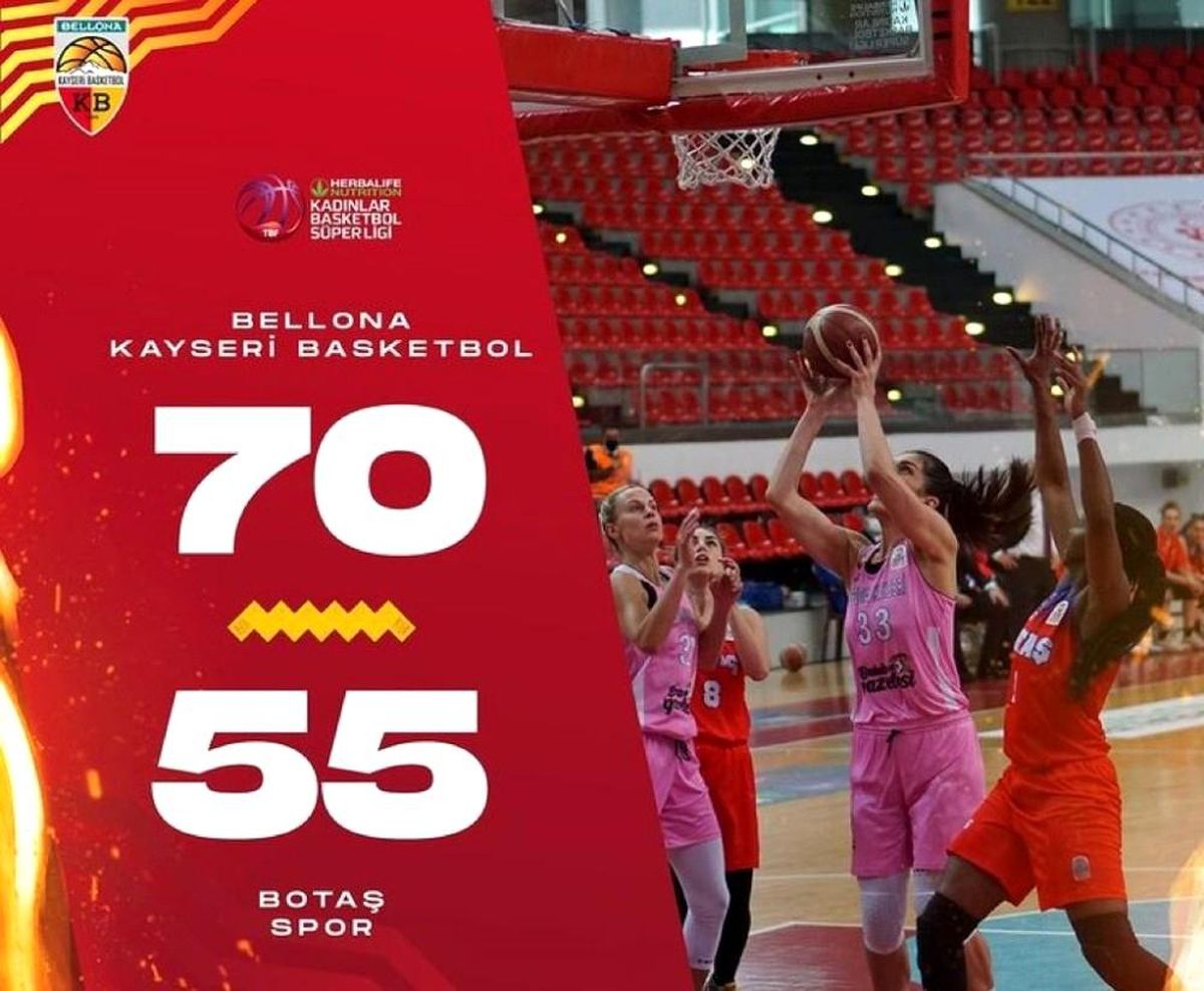 Bellona Kayseri Basketbol\'da 5 oyuncu çift haneli sayılara ulaştı