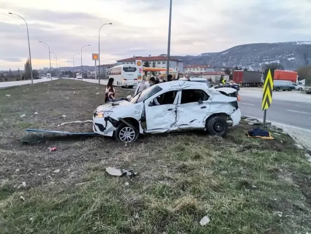 inonu de trafik kazasi 1 olu 1 yarali