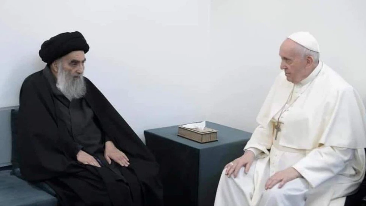 Papa Francesco, Irak\'ta Şii lider Ayetullah El Sistani ile görüştü