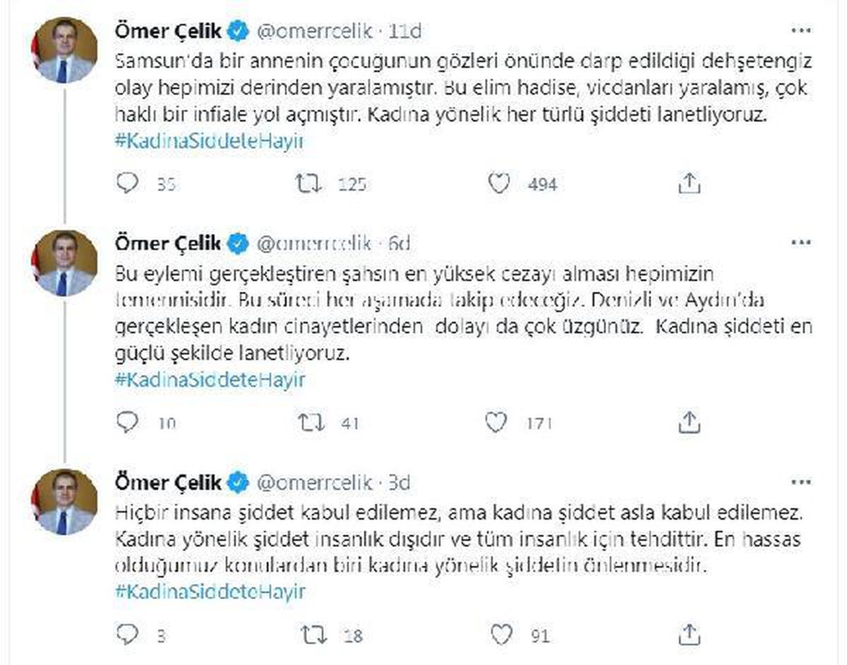 AK Parti Sözcüsü Çelik\'ten kadına şiddete tepki