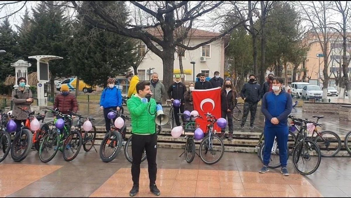 Çankırı\'da pedallar kadınlar için çevrildi