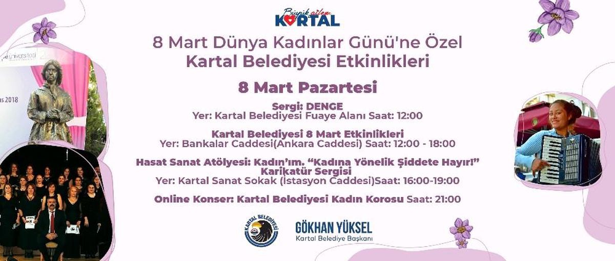 Dünya Kadınlar Günü Kartal\'da çeşitli etkinliklerle kutlanacak