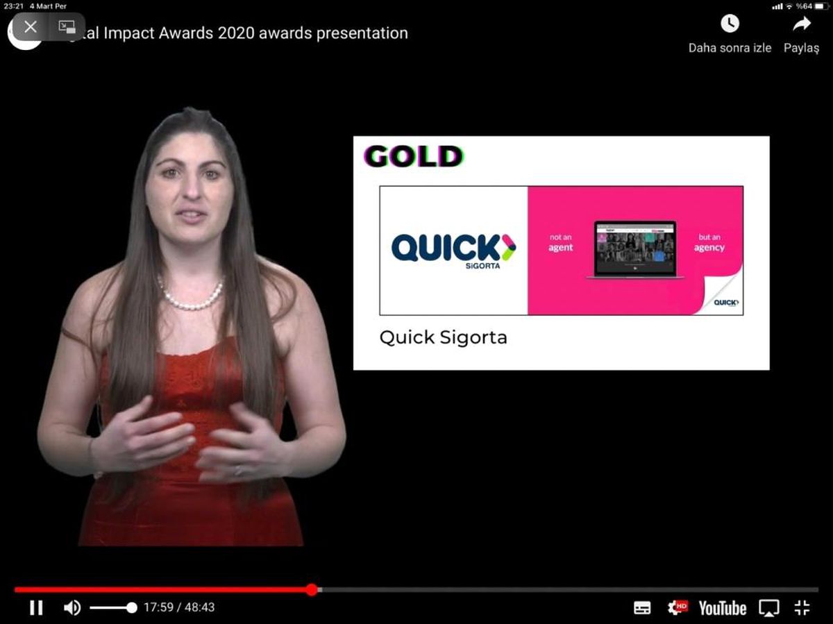 Quick Sigorta İngiltere\'de iki ödül aldı