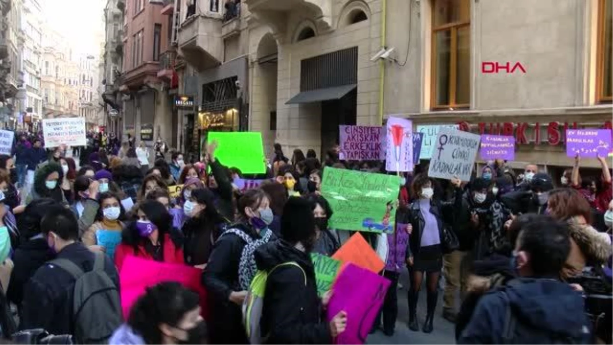 Beyoğlu\'nda 8 Mart Dünya Kadınlar Günü yürüyüşü