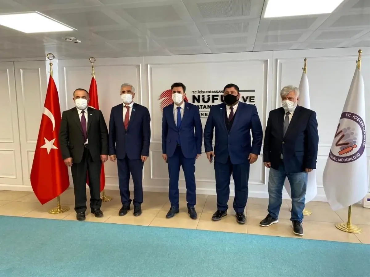 DATÜB heyetinden Nüfus ve Vatandaşlık İşleri Genel Müdürü Aygöl\'e ziyaret