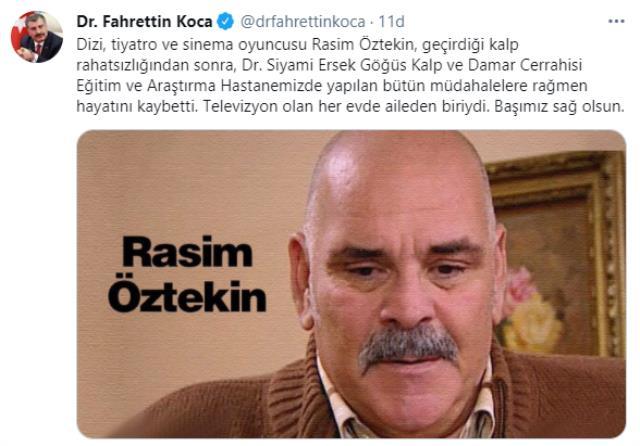 Son Dakika: Oyuncu Rasim Öztekin hayatını kaybetti