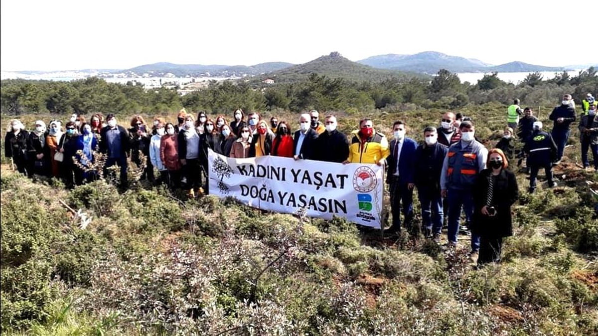 Ayvalık\'ta AK Partili kadınlardan "Güçlü Kadınlar Koruluğu"