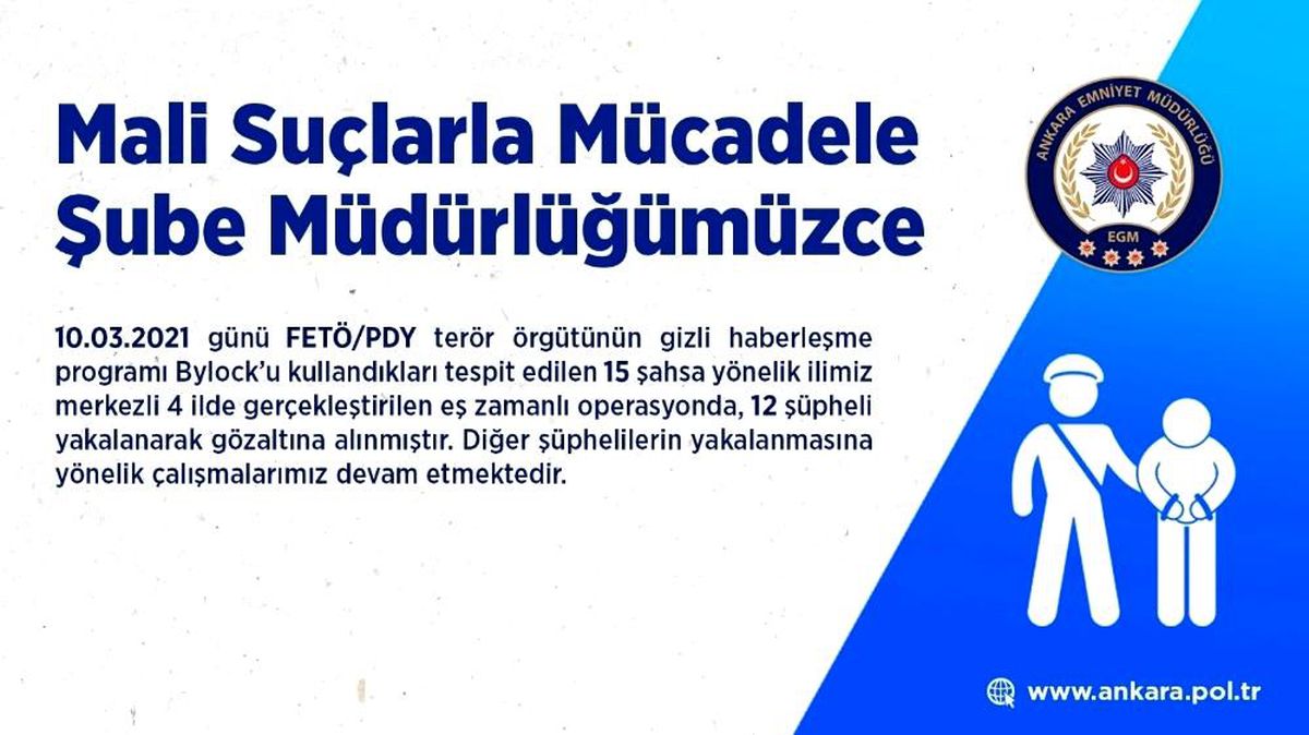 Son dakika haber | Ankara merkezli FETÖ operasyonunda 12 ByLock kullanıcısı yakalandı