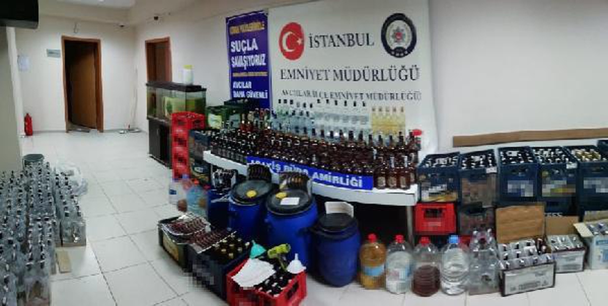 AVCILAR\'DA VİLLAYA SAHTE İÇKİ OPERASYONU KAMERADA