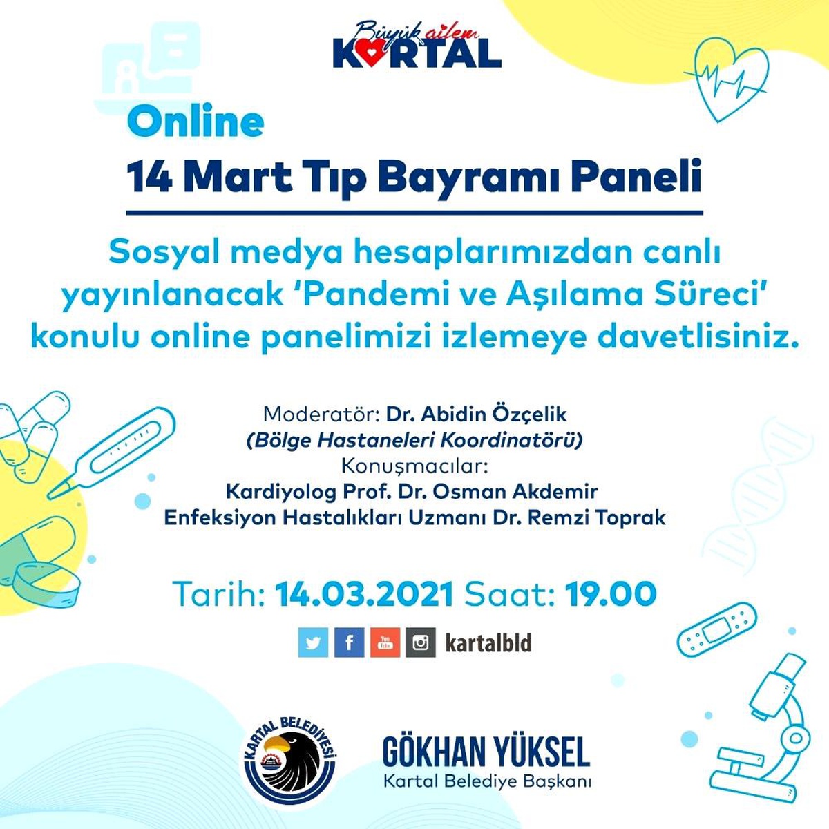 Kartal Belediyesi\'nden 14 Mart Tıp Bayramı Paneli