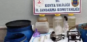 Son dakika haber | Konya'da, sahta alkol üretilen eve baskın