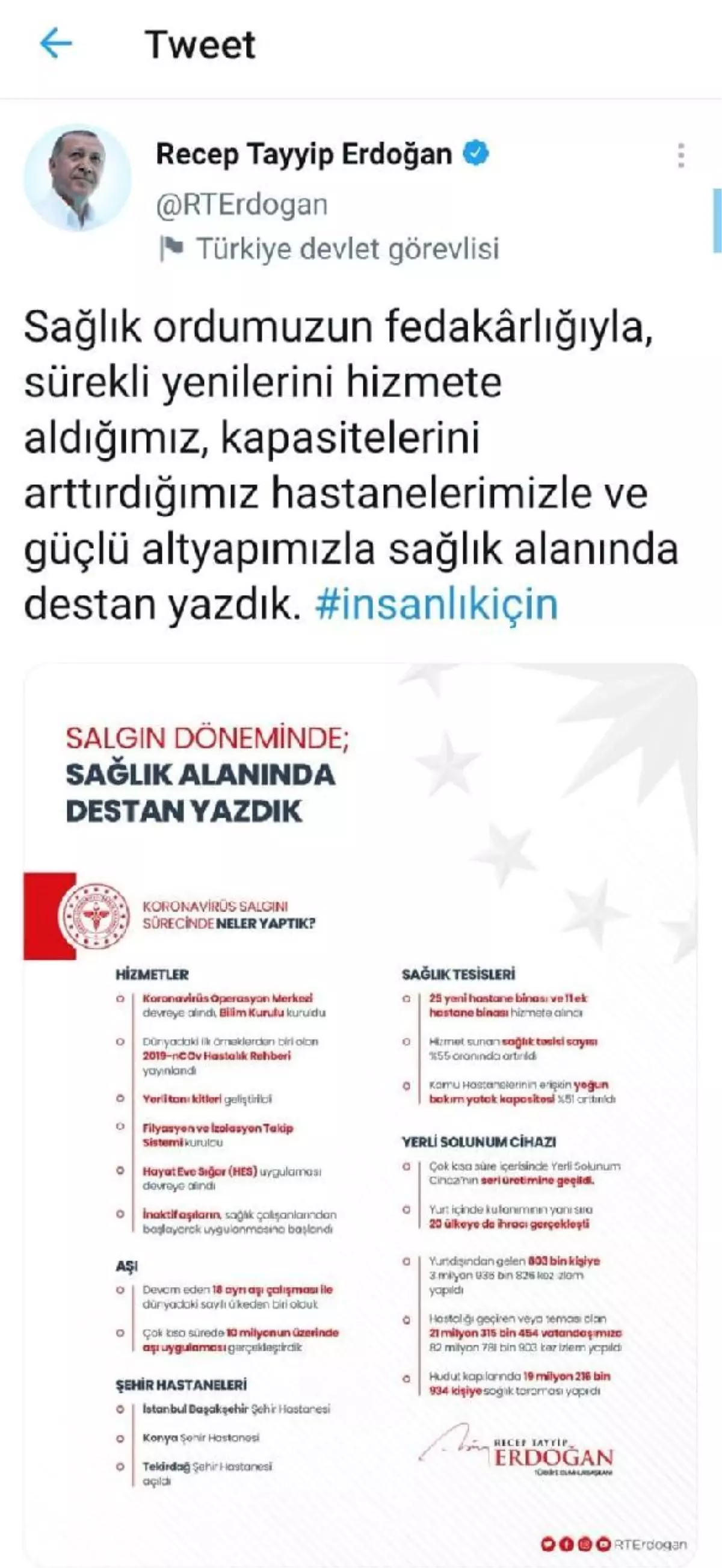 Son dakika haberleri! Cumhurbaşkanı Erdoğan: Sağlık alanında destan yazdık