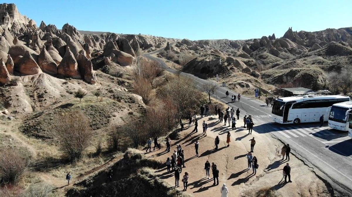 Kapadokya\'ya kış ayında ziyaretçi akını