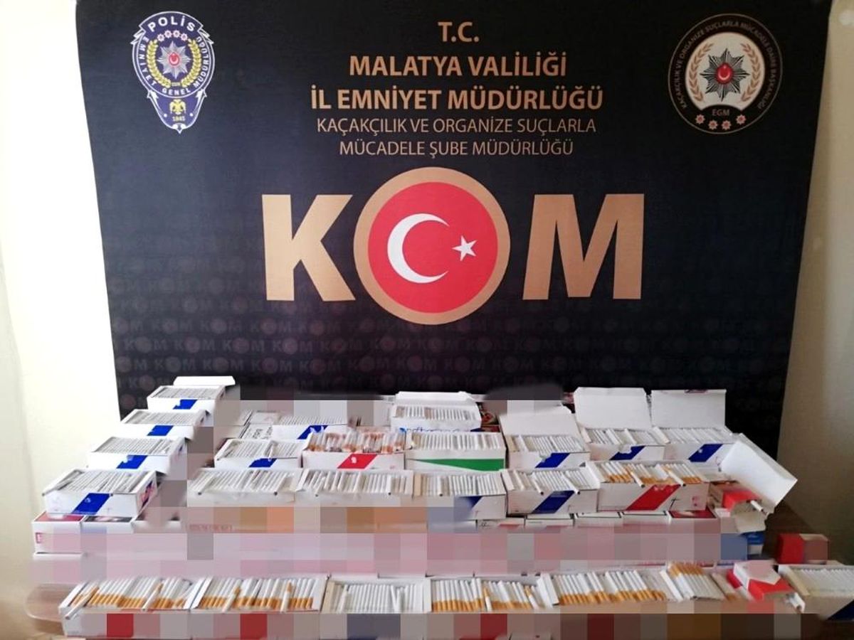 Malatya\'da 18 bin sahte bandrollü boş makaron ele geçirildi