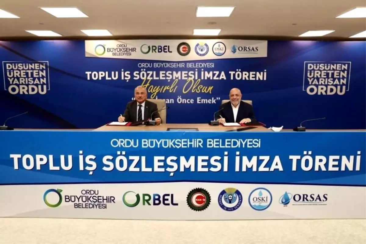 Ordu Büyükşehir Belediyesi\'nde toplu sözleşme sevinci