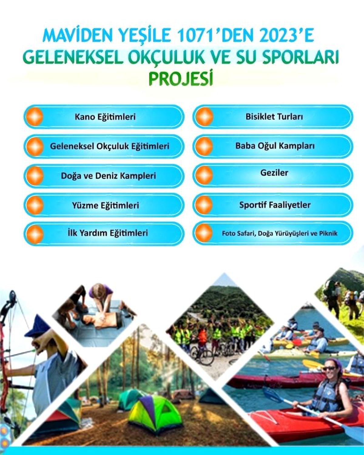 Ahlat\'ta geleneksel okçuluk, su sporları ve izcilik eğitimleri verilecek