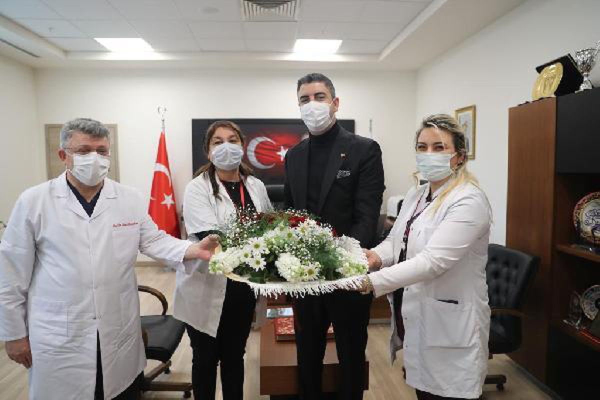 Başkan Yüksel, 14 Mart Tıp Bayramı sebebiyle sağlık çalışanlarını ziyaret etti