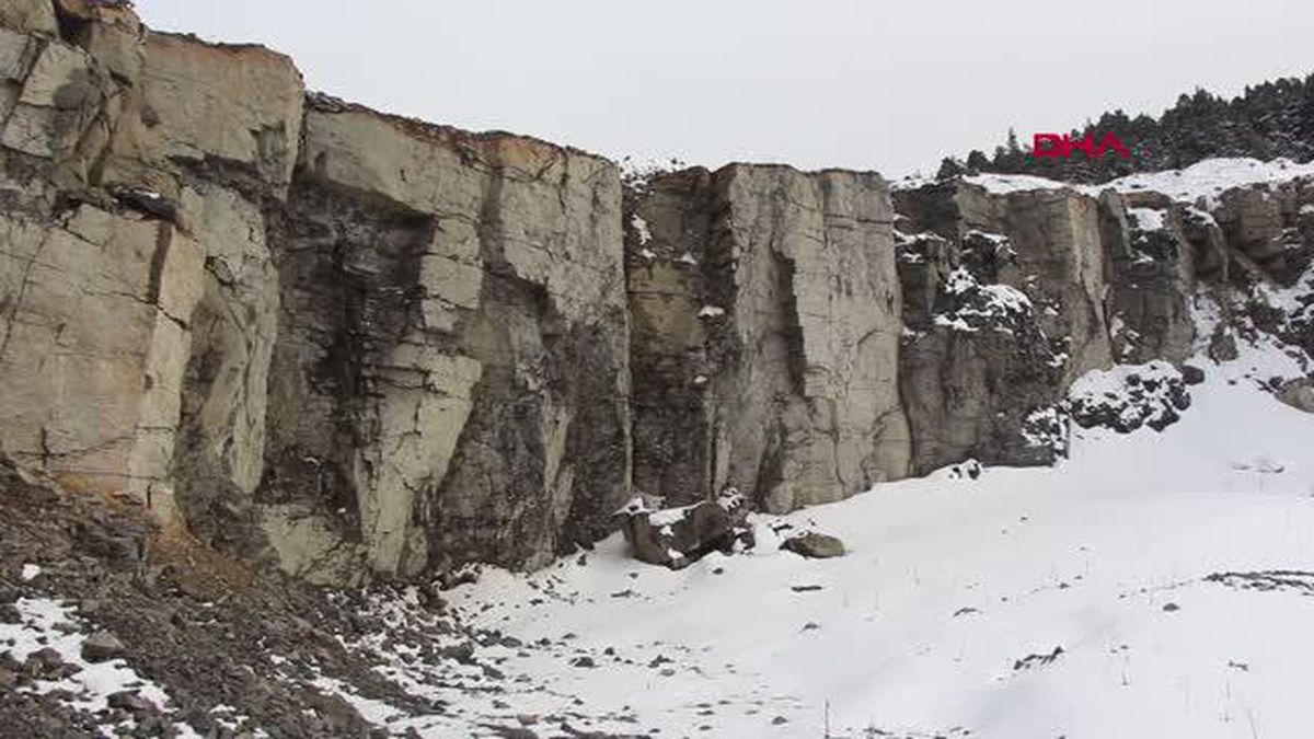 BOLU Milyonlarca yıl öncesine ait bazalt sütunları bulundu