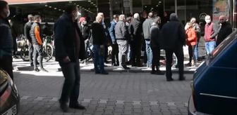 İş yerinin önünde silahla vurulan genç hastaneye kaldırıldı