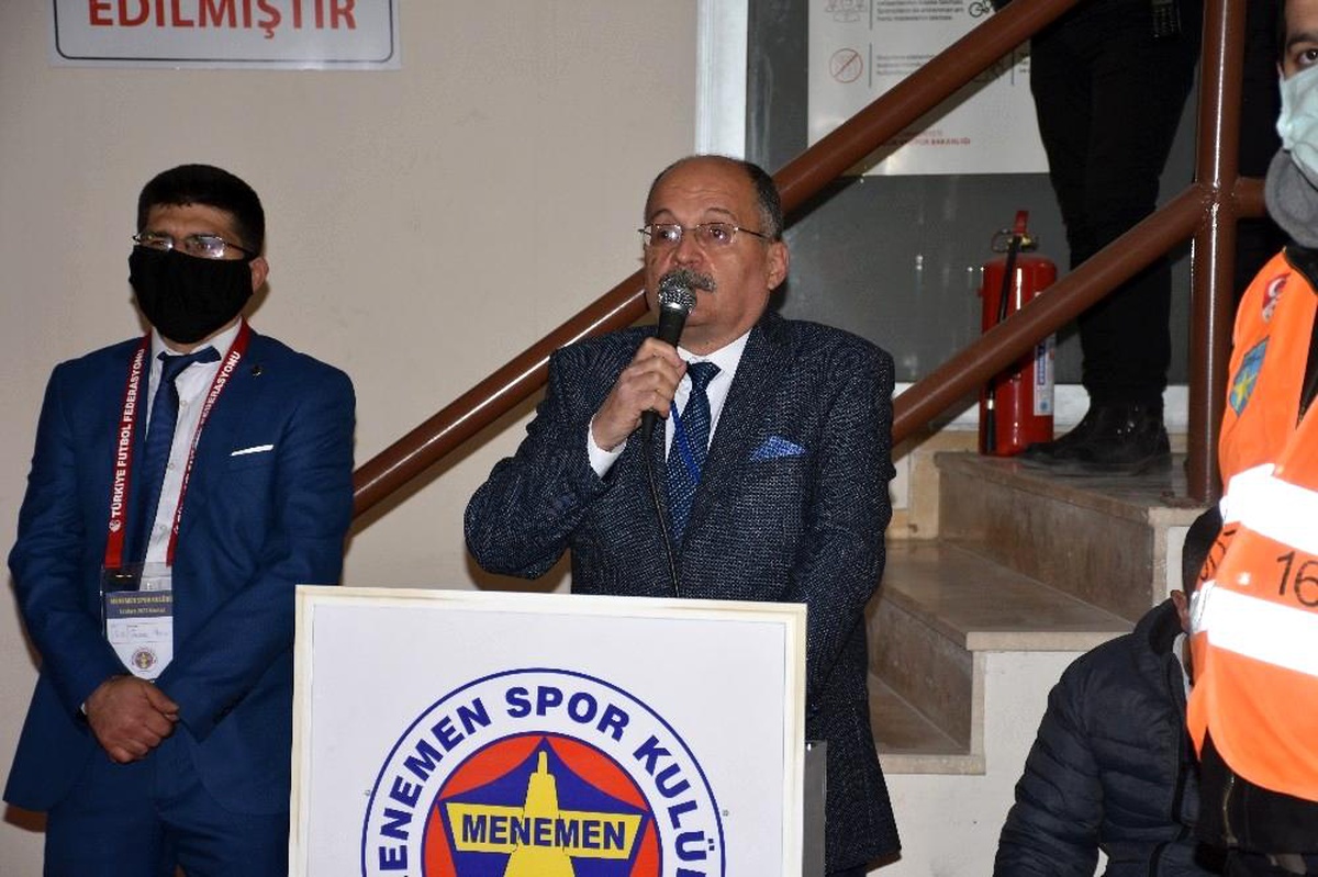Menemenspor olağan genel kurulunda Kazım Hürol Taklak yeniden başkan seçildi