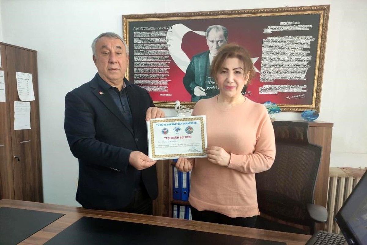 Ünsal\'dan Parlar\'a teşekkür belgesi