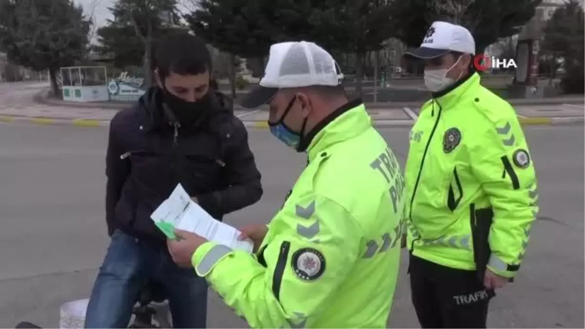 Bisikletle ters yöne girdi ceza yemekten son anda kurtuldu