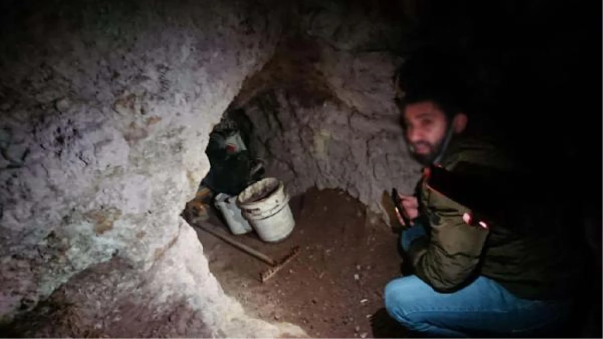 Mağarada kaçak kazı yapan 10 şüpheli suçüstü yakalandı