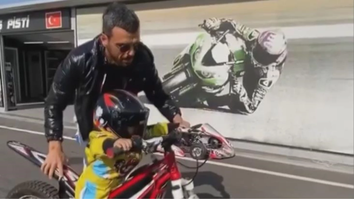 Kenan Sofuoğlu, 2 yaşındaki oğlu Zayn Sofuoğlu\'nun motosiklet kullandığı anları sosyal medyadan paylaştı