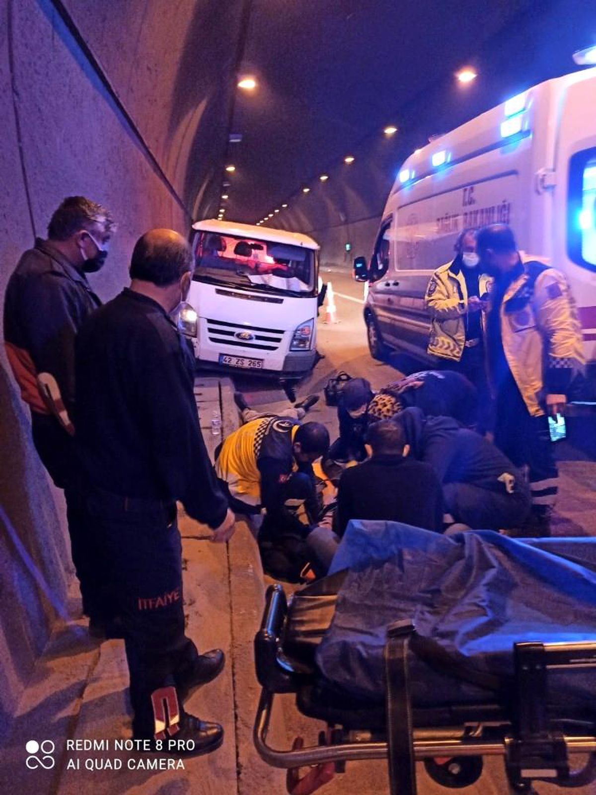 Tünelde kaza: 2 yaralı
