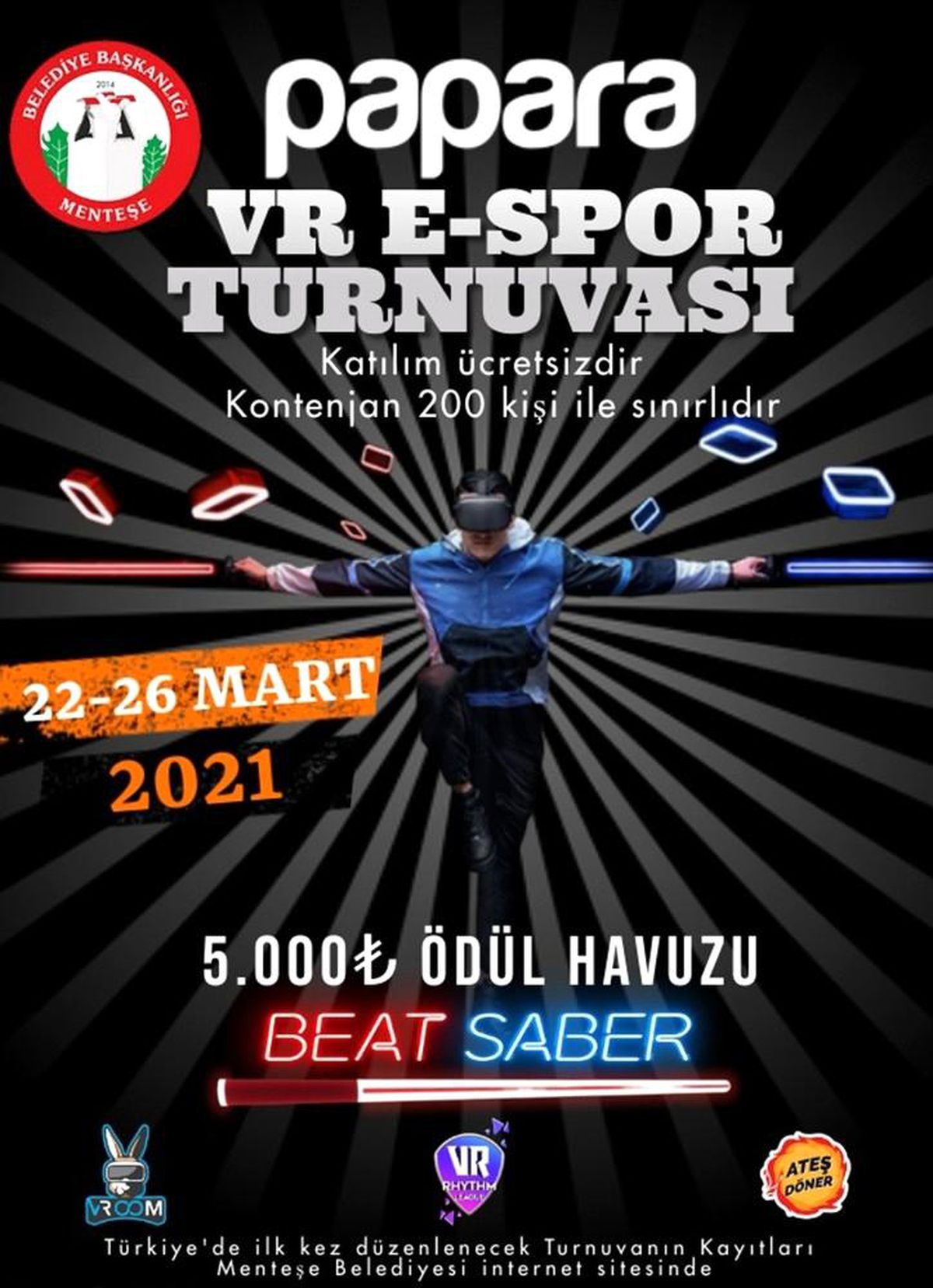 Türkiye\'nin İlk VR Espor turnuvası Menteşe\'de düzenleniyor