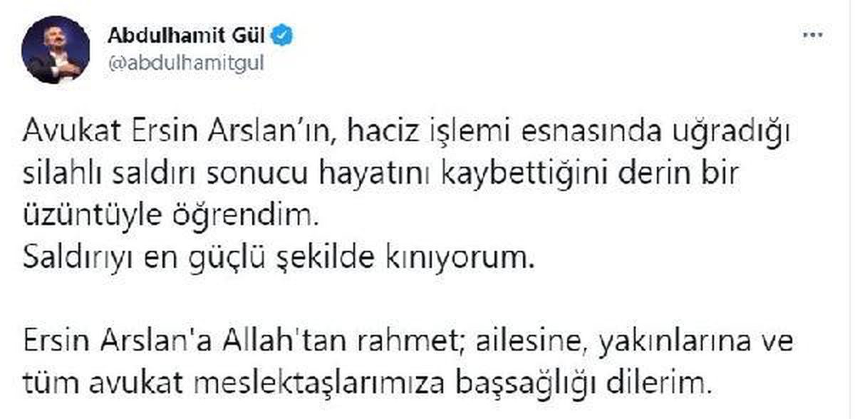 Bakan Gül, avukata saldırıyı kınadı